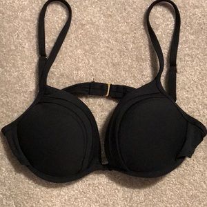 Push-up black bikini top